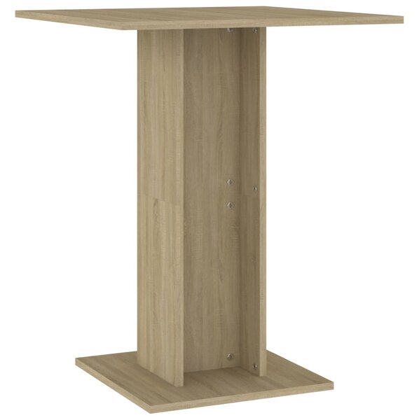 Bistro Table Sonoma Oak 60x60x75 cm Engineered Wood