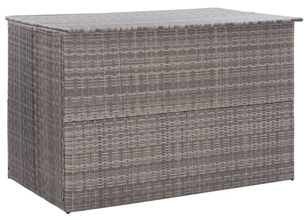 Garden Storage Box Grey 150x100x100 cm Poly Rattan