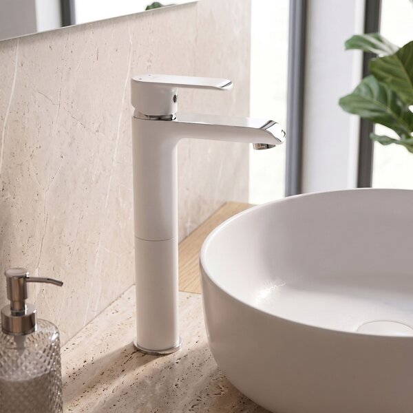 Bathroom faucet REA Bloom White Chrom high
