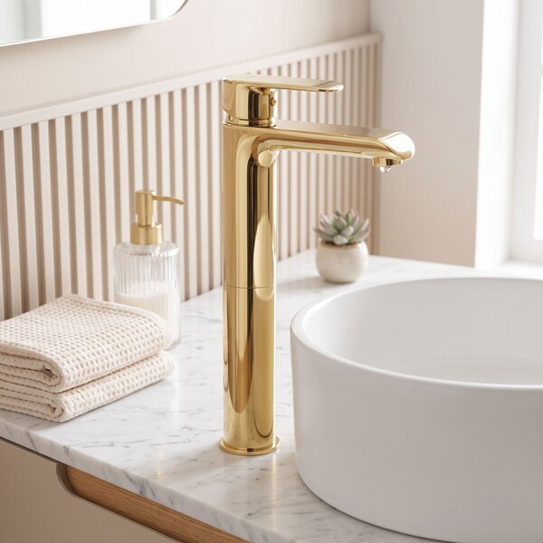 Bathroom faucet REA Bloom Gold High