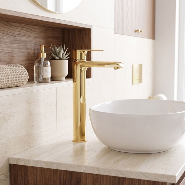 Bathroom faucet REA Bloom Gold High
