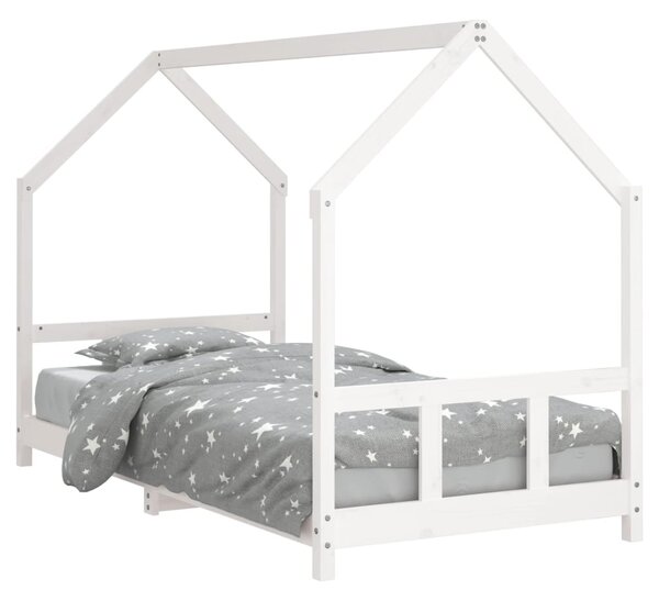 Kids Bed Frame White 90x190 cm Solid Wood Pine