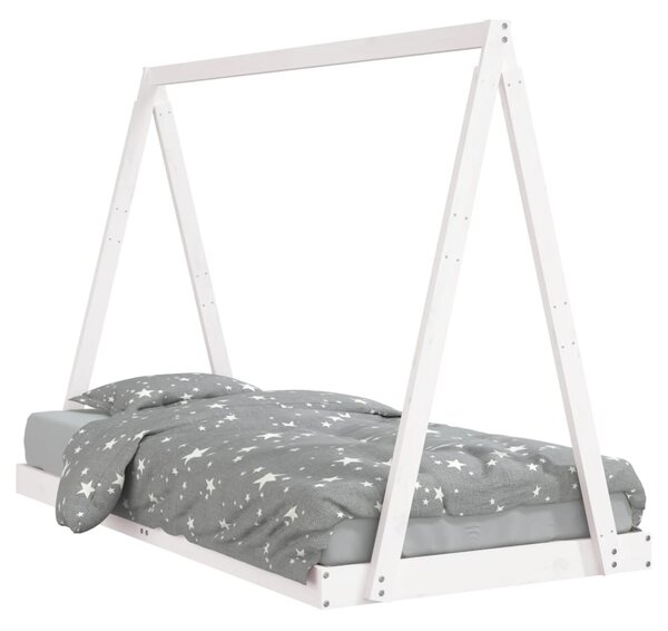 Kids Bed Frame White 90x190 cm Solid Wood Pine