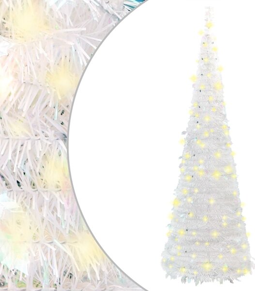 Artificial Christmas Tree Pop-up 50 LEDs White 120 cm