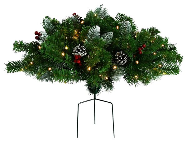 Artificial Pathway Pre-lit Christmas Tree Green 40 cm PVC