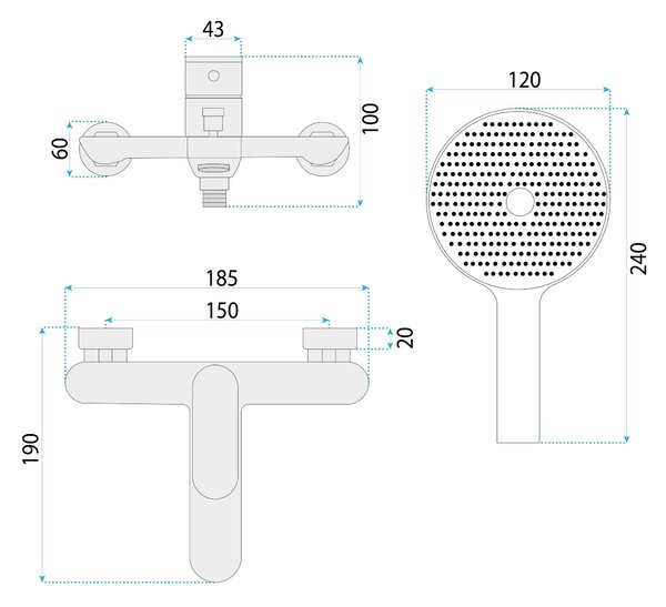Bath faucet REA DROP Titan
