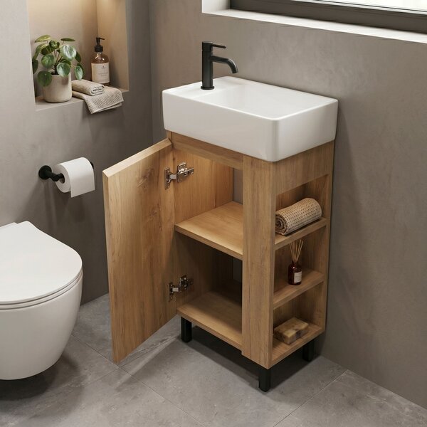 Bathroom cabinet with washbasin REA Astra 43cm