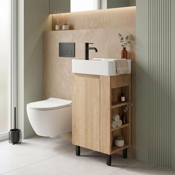 Bathroom cabinet with washbasin REA Astra 43cm
