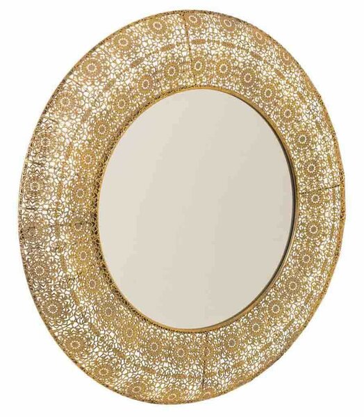 Wall mirror Alexandra House Living Golden Glass Iron 4 x 83 x 83 cm