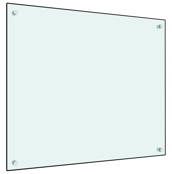 Kitchen Backsplash White 70x60 cm Tempered Glass