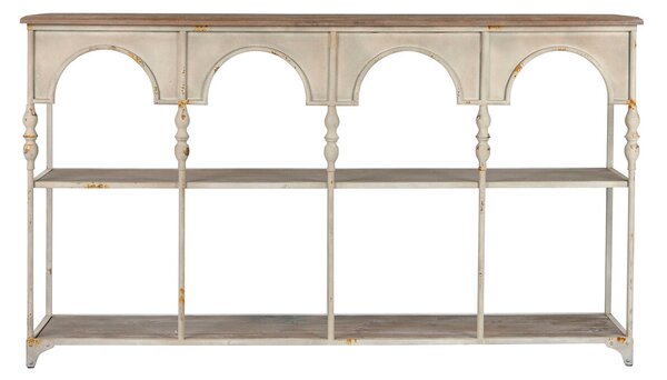 Shelves Home ESPRIT White Natural Metal 159 X 36,5 X 91 cm