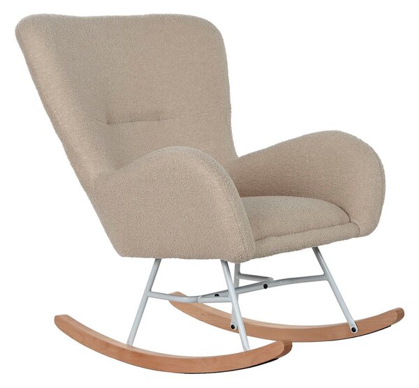 Rocking Chair Home ESPRIT White Polyester Metal 74 X 90 X 95 cm