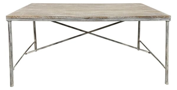 Dining Table Home ESPRIT White Iron Mango wood 160 X 90 X 80 cm