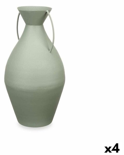 Vase 22 x 43 x 22 cm Green Steel (4 Units)