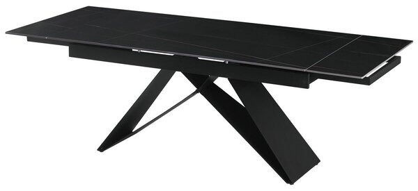 Dining Table Home ESPRIT Black Metal Ceramic 160 x 90 x 75 cm