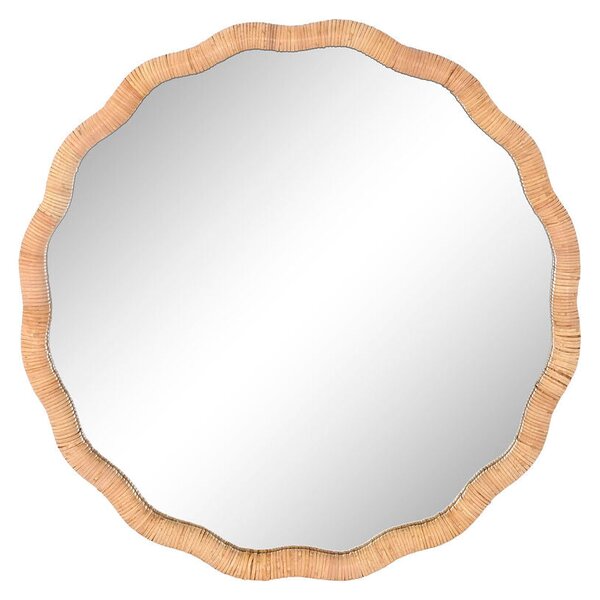 Wall mirror Home ESPRIT Natural Scandi 80 x 4,5 x 80 cm