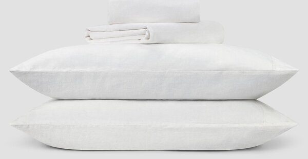 White Linen Blend Sheet Set | Single | Piglet in Bed