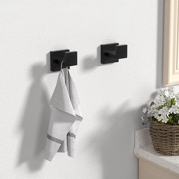 Bathroom Accessories Set Rio Black 4 Pieces