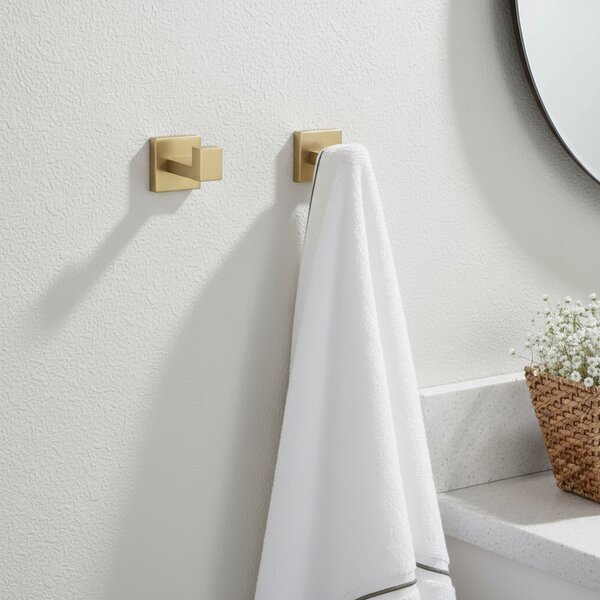 Bathroom Accessories Set Rio Brush Gold 4 Pieces