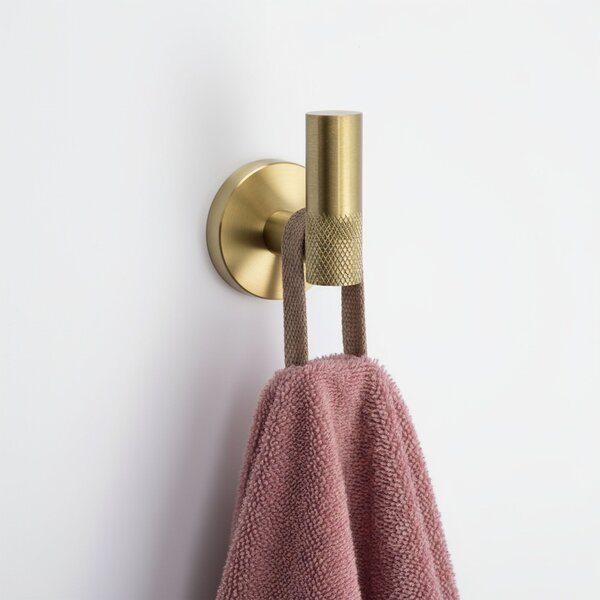 Bathroom Accessories Set GRID Brush Gold 4 Pieces