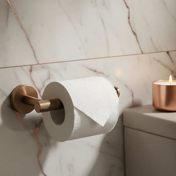 Bathroom Accessories Set GRID Brush Copper 4 Pieces