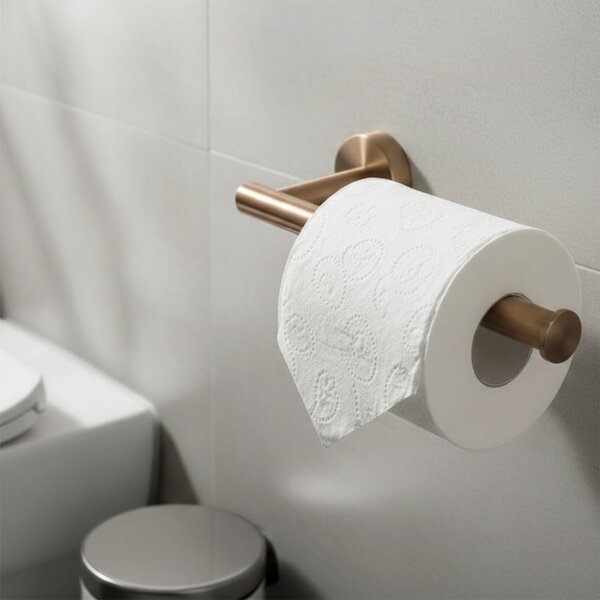 Bathroom Accessories Set Ari Brush Copper 4 Pieces