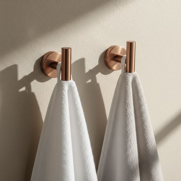 Bathroom Accessories Set Ari Brush Copper 4 Pieces