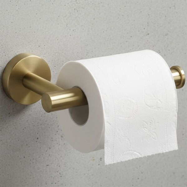 Bathroom Accessories Set Ari Brush Gold 4 Pieces