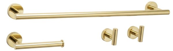 Bathroom Accessories Set Ari Gold 4 Pieces