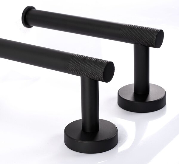 Bathroom Accessories Set GRID Black 4 Pieces