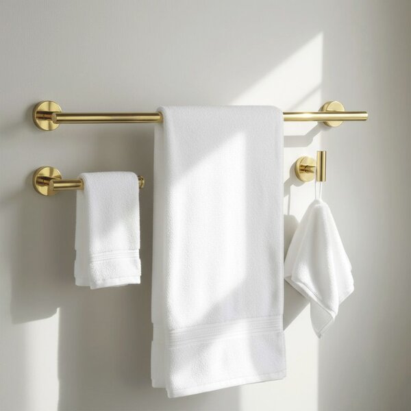Bathroom Accessories Set Ari Gold 4 Pieces