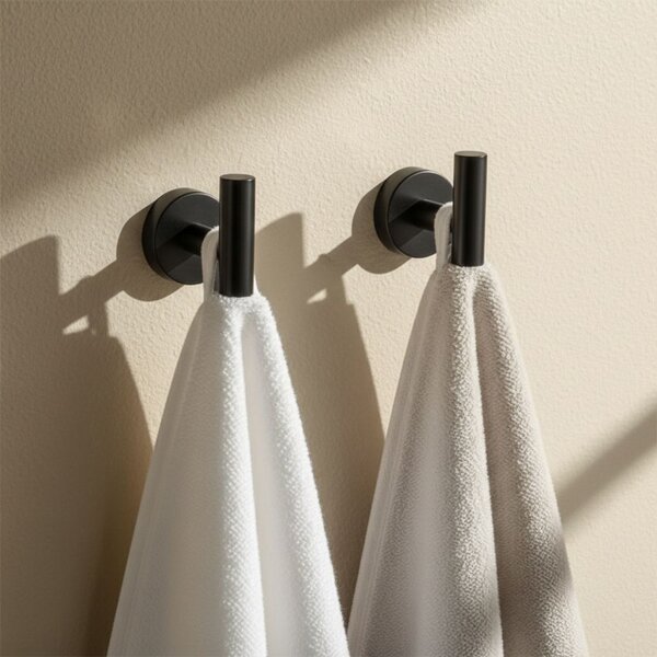 Bathroom Accessories Set Ari Black 4 Pieces