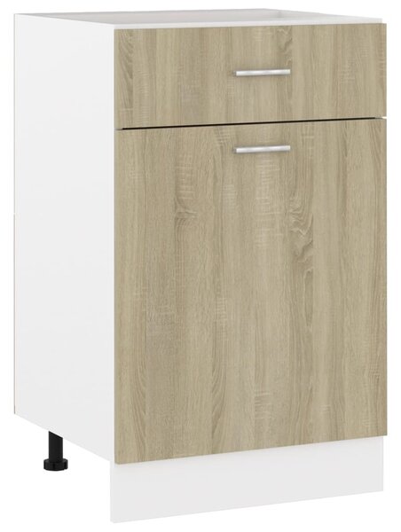 Drawer Bottom Cabinet Sonoma Oak 50x46x81.5 cm Engineered Wood