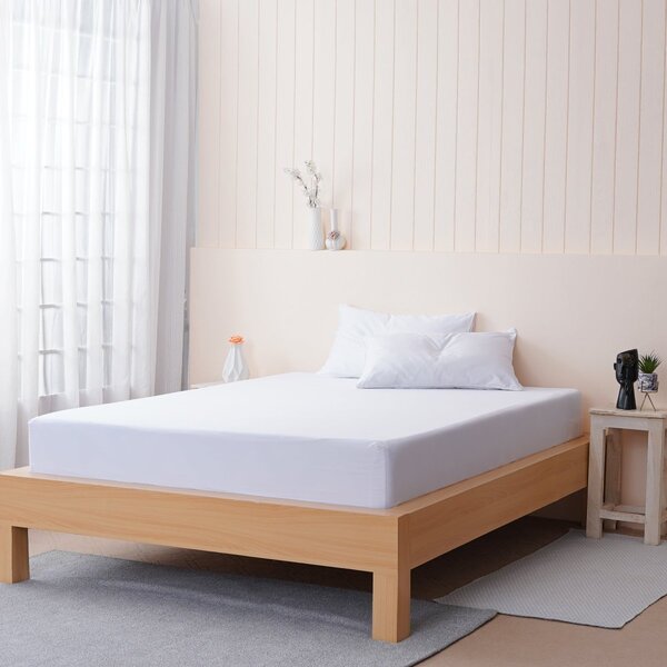 Ella Cotton - White Fitted Sheet, Small Double