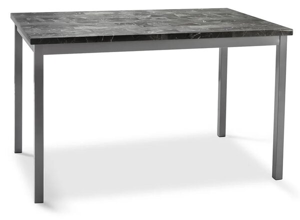 Ruston Small Gloss Dining Table In Grey Marble Effect