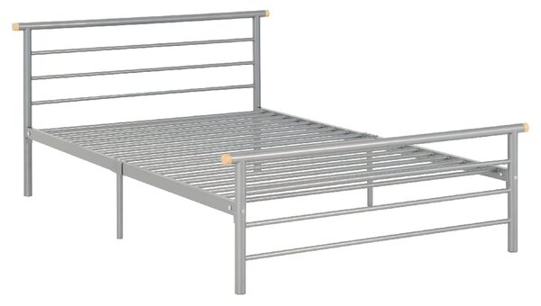 Osaka Metal Small Double Bed In Silver