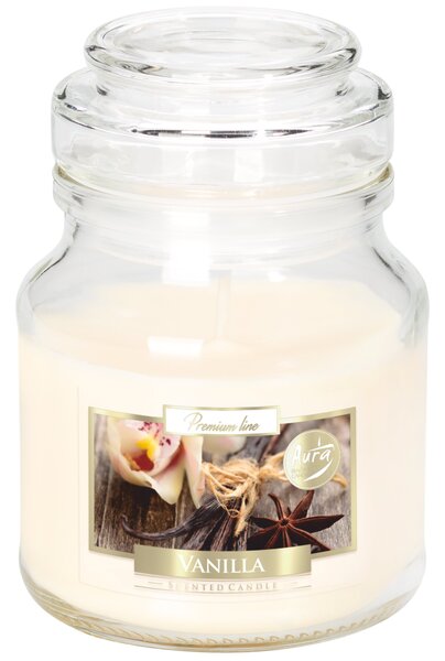 Vanilla Glass Jar Candle Yellow