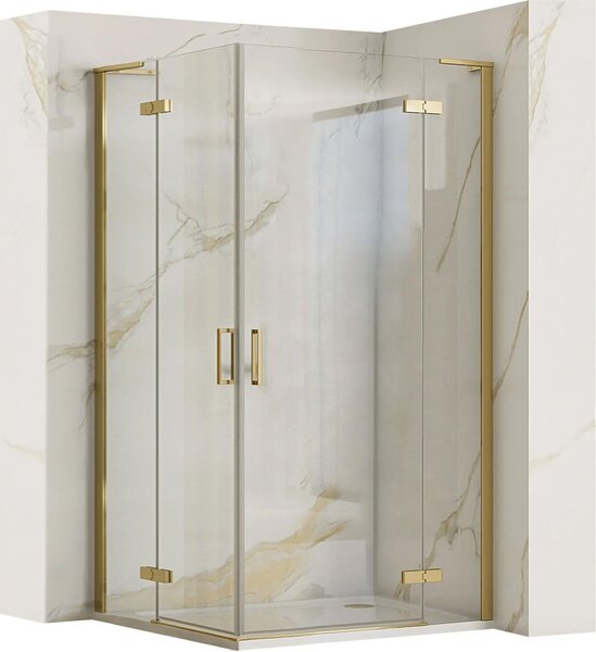 Shower enclosure REA Hugo 100x100 Gold Brush