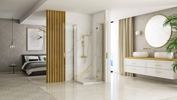Shower enclosure REA Hugo 80x90 Gold Brush