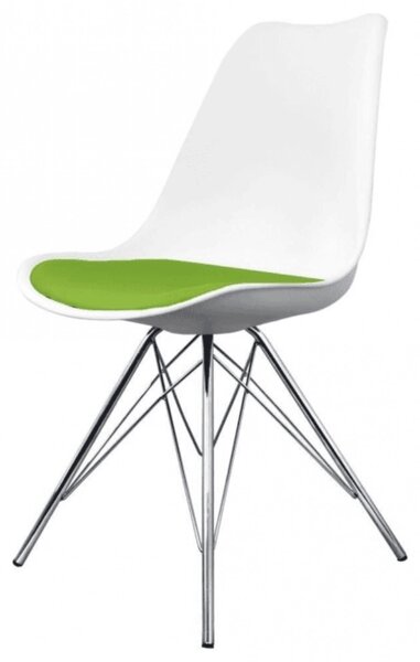 Fusion Living Soho White Plastic Dining Chair