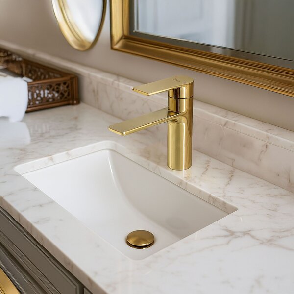 Bathroom faucet REA Storm Gold Low