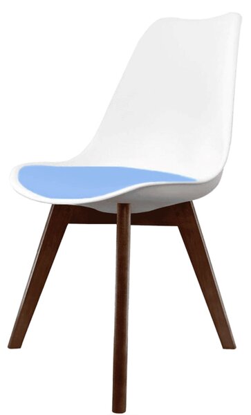 Fusion Living Soho White Plastic Dining Chair with Squared Legs