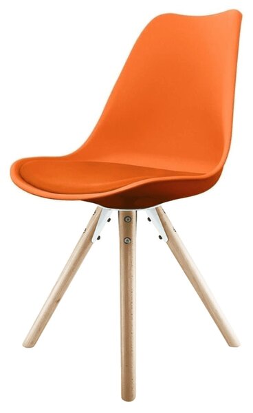 Fusion Living Soho Plastic Dining Chair with Pyramid Legs