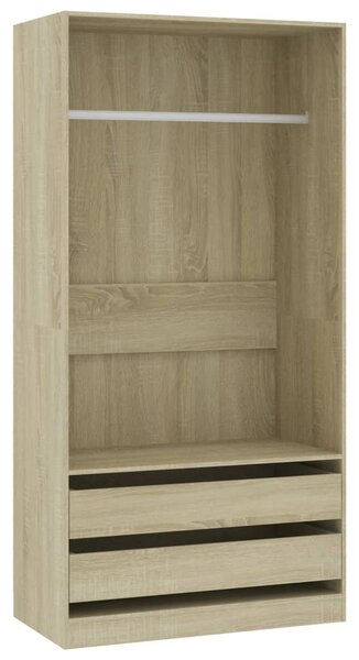 Wardrobe Sonoma Oak 100x50x200 cm Engineered Wood