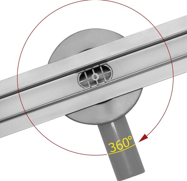 Linear drainage Rea Neo Slim Pro Nickel Brush INOX 50