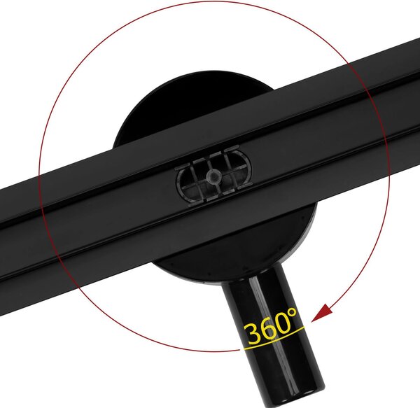 Linear drainage NEO Slim Pro Black 60