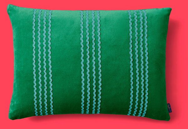 Sophie Robinson Ric Rac Stripe Cotton Rectangle Cushion