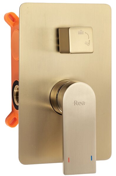 Built-in shower set Rea Verso BRUSH GOLD BOX