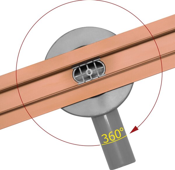 Linear drain REA NEO SLIM PRO brushed copper 60
