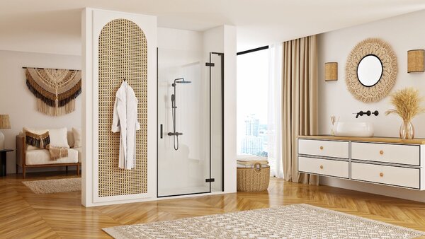 Shower doors Rea Hugo 90 Black